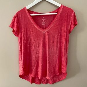 American Eagle Pink V Neck